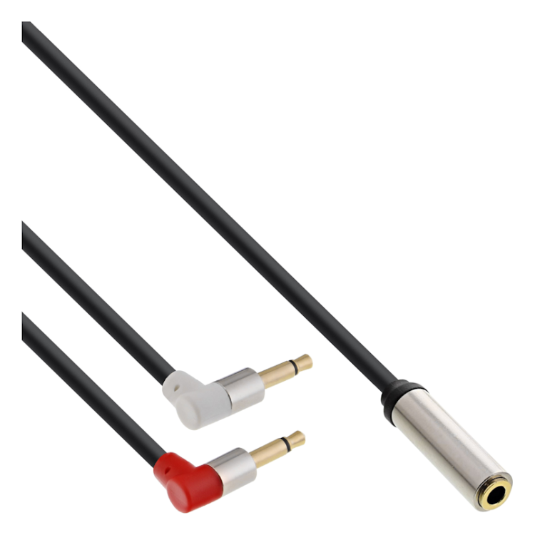 INL-A3.5-VLG-0.15 Premium vliegtuig adapterkabel - 15 cm - Gold-plated - InLine