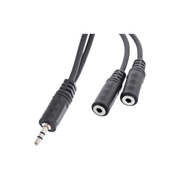 INL-A3.5-Y-ZW-0.2 3.5 mm splitterkabel - van 1 naar 2 x jack - 20 cm