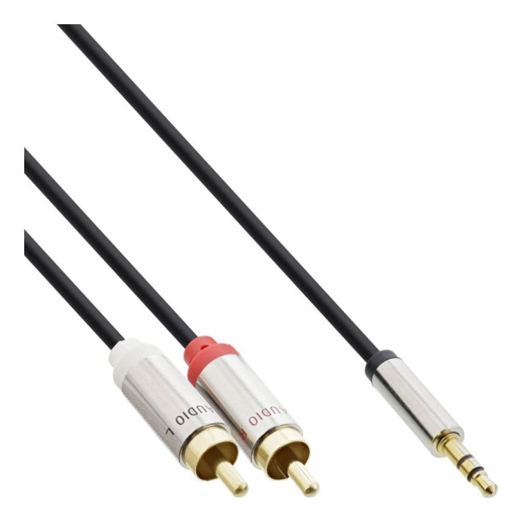 INL-A3.5M-RCA-10 3.5 mm jack naar Tulp stereo audiokabel - 10 meter - RCA naar 3.5 mm jack - InLine Slim