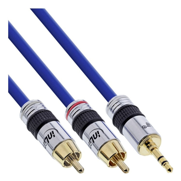 INL-A3.5M-RCA-BL-7 3.5 mm jack naar Tulp premium stereo audiokabel - 7 meter - RCA naar 3.5 mm jack  Blauw - InLine