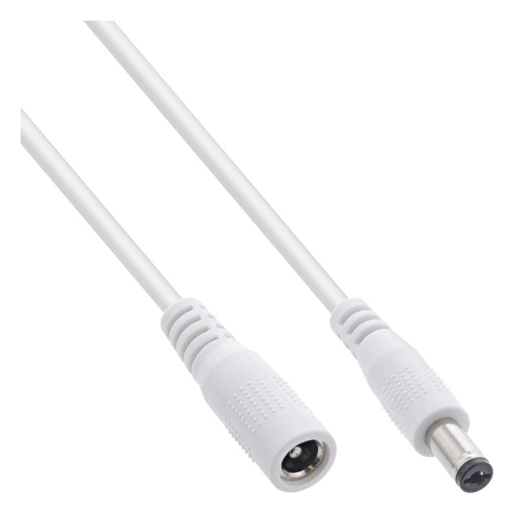 INL-DCV5.5-2.1-3-WT 3 meter DC verlengkabel - DC (m) naar DC (v) - 5.5 x 2.1 mm - Wit