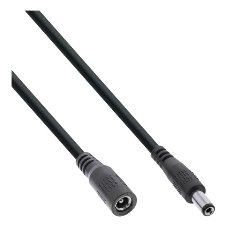 INL-DCV5.5-2.5-1-ZW 1 meter DC verlengkabel - DC (m) naar DC (v) - 5.5 x 2.5 mm - Zwart