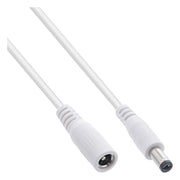 INL-DCV5.5-2.5-2-WT 2 meter DC verlengkabel - DC (m) naar DC (v) - 5.5 x 2.5 mm - Wit