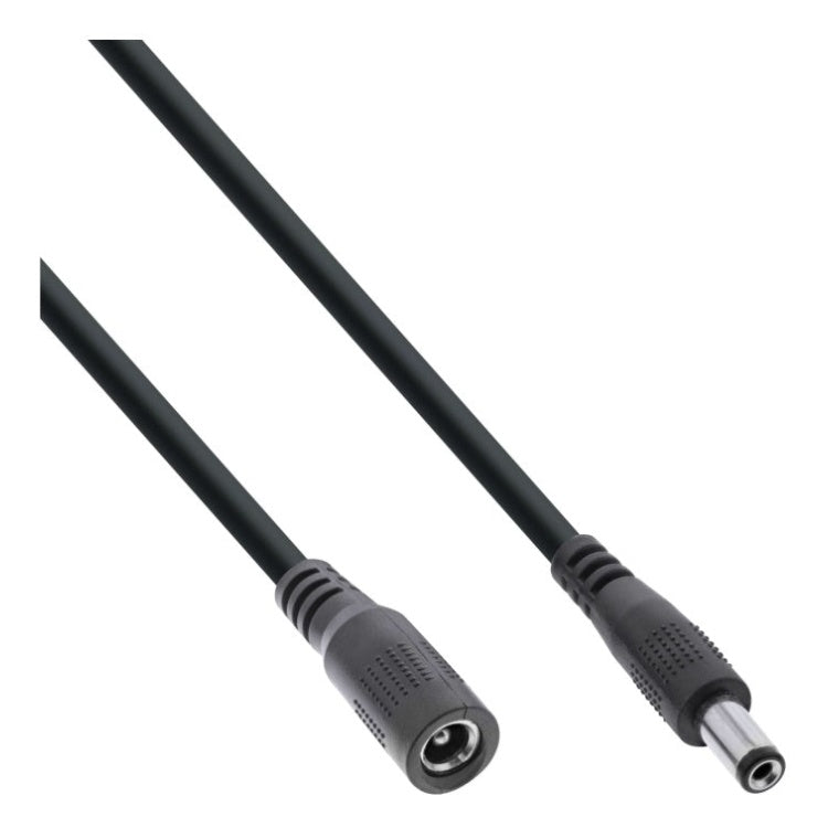 INL-DCV5.5-2.5-5-ZW 5 meter DC verlengkabel - DC (m) naar DC (v) - 5.5 x 2.5 mm - Zwart