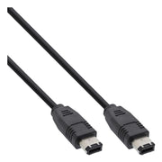 INL-FW-6/6-1.8 1,8 meter FireWire 400 Kabel 6-pins naar 6-pins - Zwart