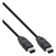 INL-FW-6/6-10 10 meter FireWire 400 Kabel 6-pins naar 6-pins - Zwart