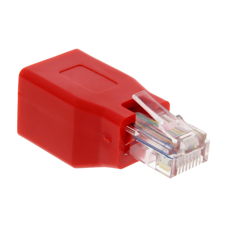 INL-RJ45-CO Crossover adapter - Cat 5e - Rood