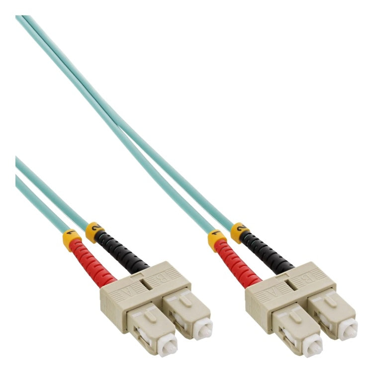 INL-SC-SC-OM3-5 5 meter fiber optische duplexkabel - SC/SC OM3 50/125µm - turquoise