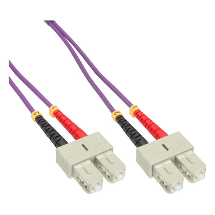 INL-SC-SC-OM4-0.5 50 cm Fiber optische duplexkabel SC/SC OM4 50/125µm - paars