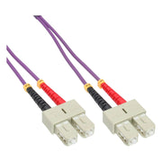 INL-SC-SC-OM4-2 2 meter Fiber optische duplexkabel SC/SC OM4 50/125µm - paars