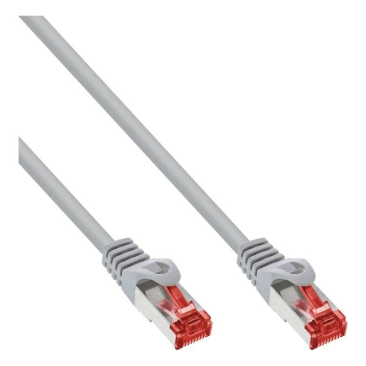 INL-SF-C6C-0.5-G 50 cm Cat 6 S/FTP (PiMF) netwerkkabel - 100% koper - Grijs