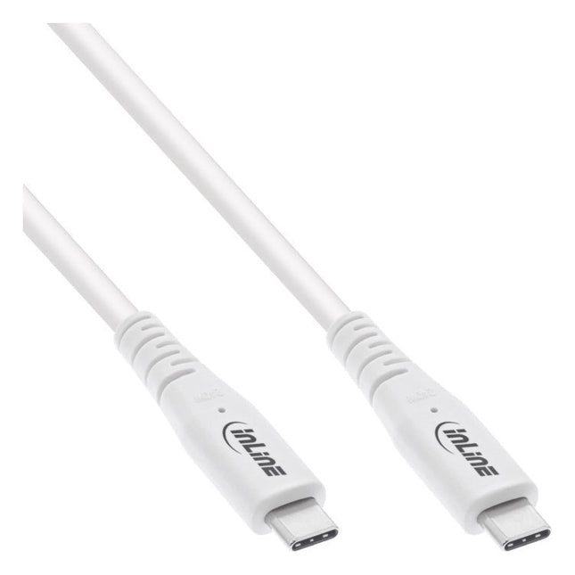 INL-USB-C-4-40g-240w-0.5-WT 50 cm USB-C kabel  - USB4 40 Gbps - 8K 60Hz - PD 240W - Wit