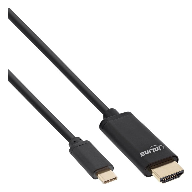 INL-USB-C-HDMI-2.0-5 5 meter USB-C naar HDMI kabel - 4K@60Hz - zwart - verguld