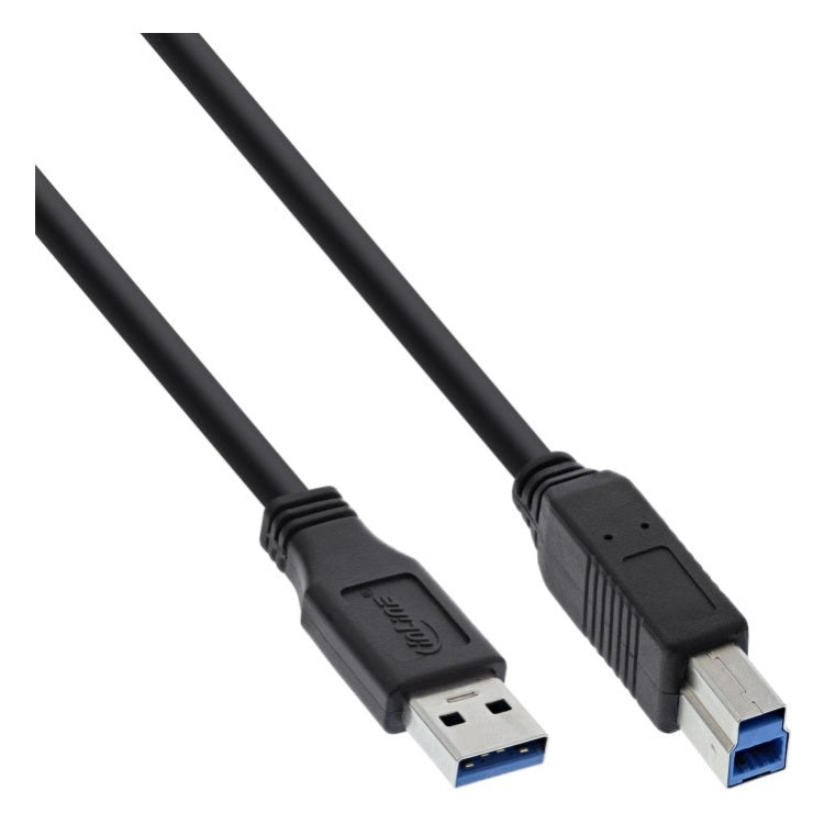 INL-USB3.0-AB-1 USB -A naar USB-B kabel -USB 3.0 - tot 2A - 1 meter - Zwart