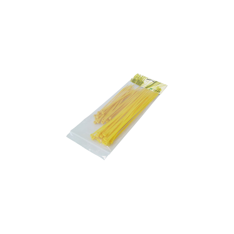 KB-2.5-100--200-25x-GL kabelbinders - 50 stuks - 2 maten - Geel