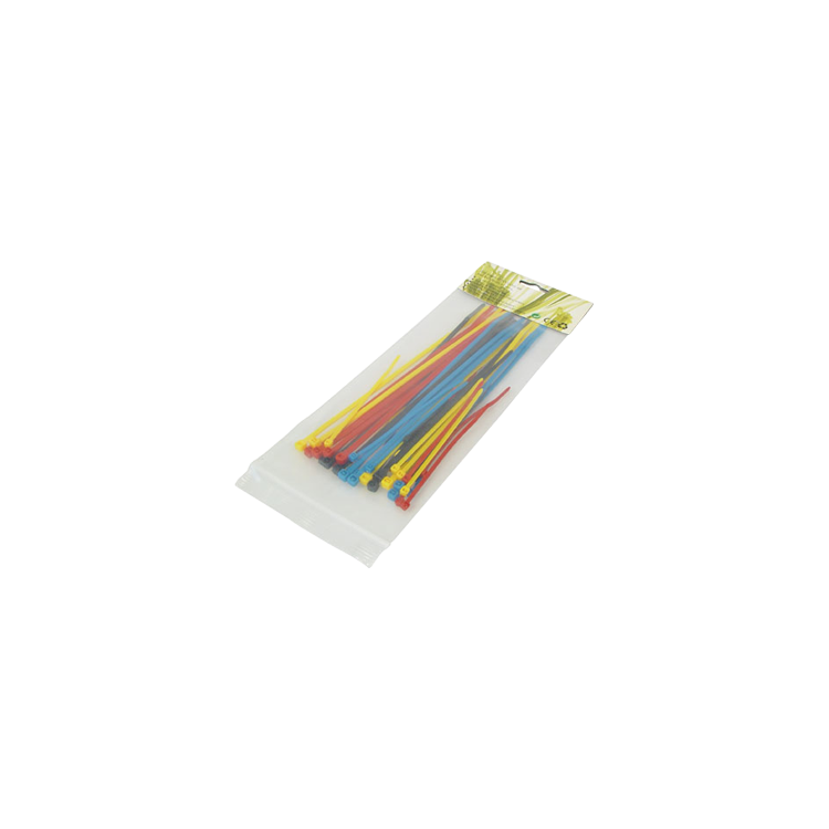 KB-2.5-100--200-25x-KL kabelbinders - 50 stuks - 2 maten - kleurenmix