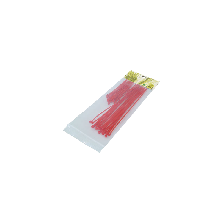 KB-2.5-100--200-25x-RD kabelbinders - 50 stuks - 2 maten - Rood