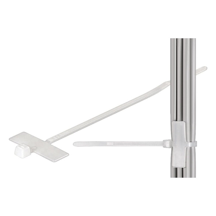KB-2.5-100-TR-MK kabelbinders - 100 stuks - 2,5x100 mm - met tekst vak  - Wit
