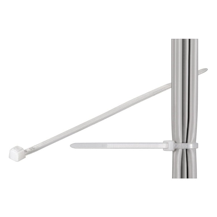 KB-2.5-200-TR kabelbinders - 100 stuks  - 2,5x200 mm - weerbestendig -  Wit