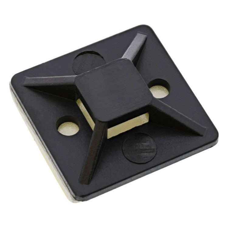 KBLKLM-20mm-10x-zw kabelklem - zelfklevend -  20x20 mm - 10 stuks -  Zwart