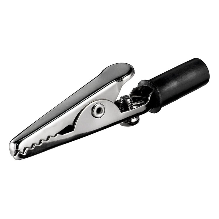 KC-SC-51-ZW Krokodillenklem - Alligator clip met schroef - Zwart - 51 mm