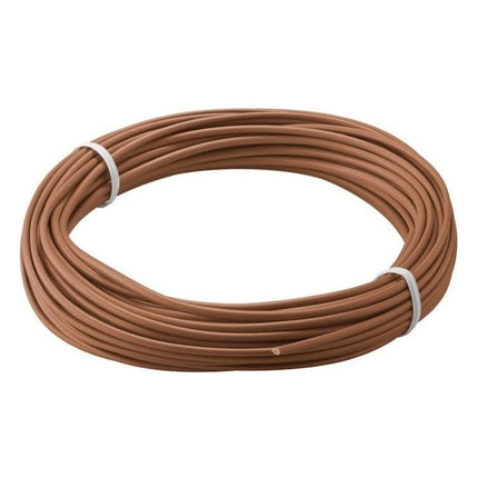 KD-0.14-10m-BR 1x 0,14mm geïsoleerd koperdraad voor hobby toepassingen - 10 meter - Bruin