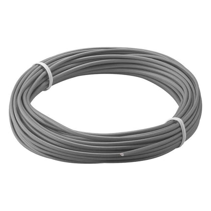 KD-0.14-10m-G 1x 0,14mm geïsoleerd koperdraad voor hobby toepassingen - 10 meter - Grijs