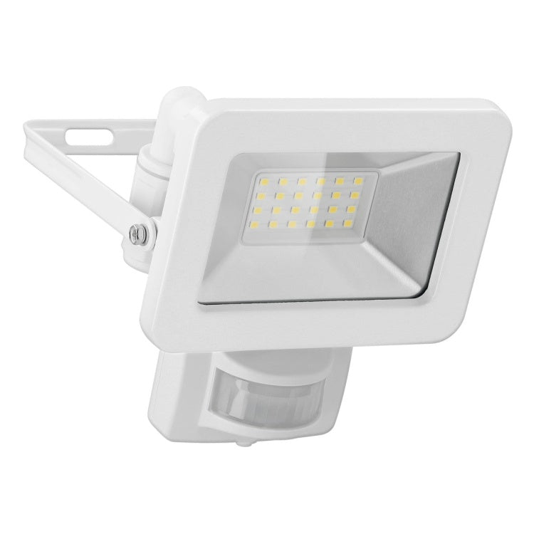 LED-SEN-20W-4K-WT 20 watt led schijnwerper met sensor - 4000K (daglicht) - Wit