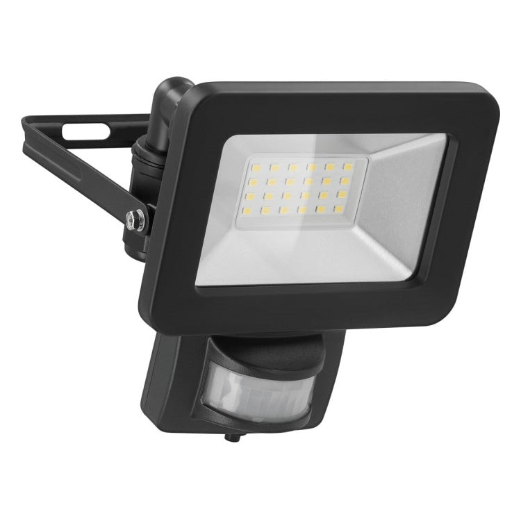 LED-SEN-20W-4K-ZW 20 watt led schijnwerper met sensor - 4000K (daglicht) - Zwart