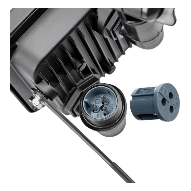 LED-SEN-30W-4K-ZW 30 watt led schijnwerper met sensor - 4000K (daglicht) - Zwart