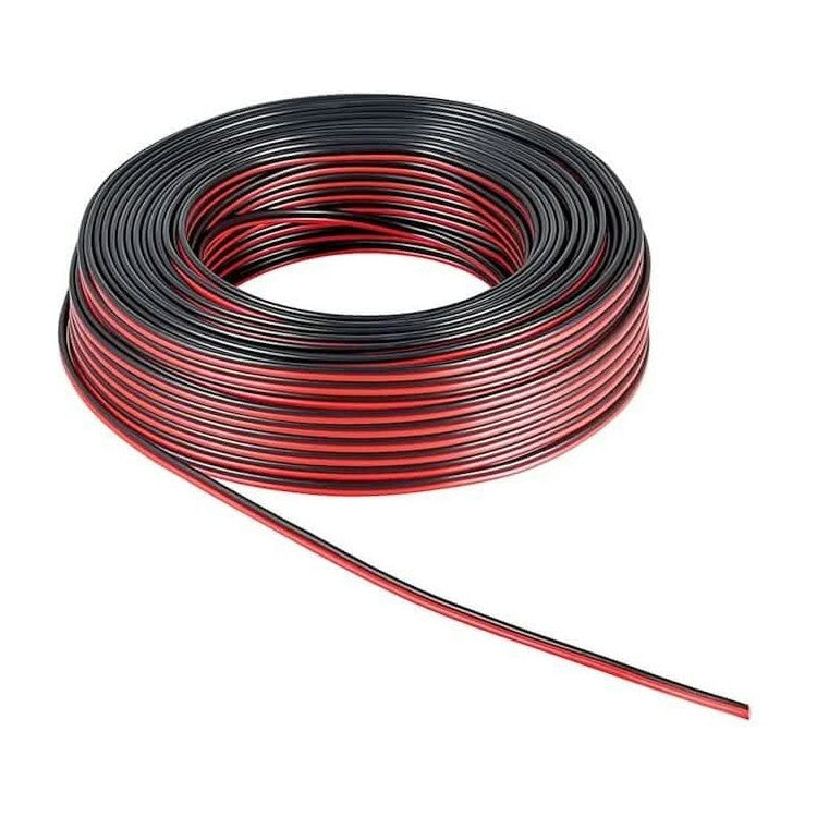 LSK-A-2X0.75-50 Luidsprekerkabel - 2 x 0.75 mm² - 50 meter - CCA - Rood/zwart