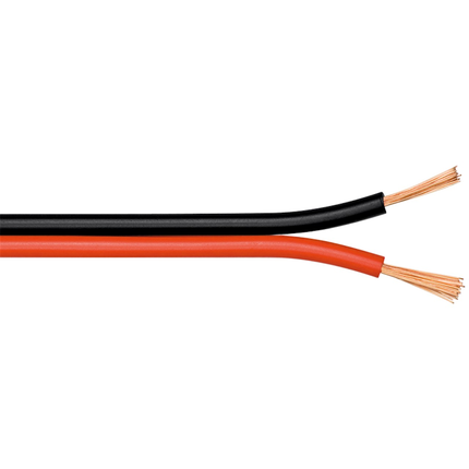 Luidsprekerkabel - 2 x 0.75 mm² - 25 meter - CCA - Rood/zwart - Goobay