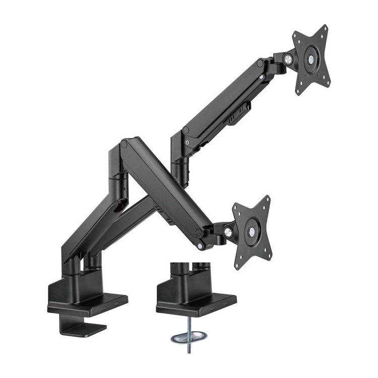 MA-2-G-FM18KG-2 Goobay Pro bureau monitorarm - 2 monitoren - Met gasveer - Tot 32 inch / 9 KG per stuk