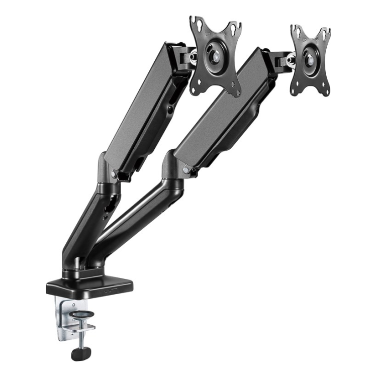 MA-2-G-FM18KG Goobay bureau monitorarm - 2 monitoren - Met gasveer - Tot 32 inch / 9 KG per stuk