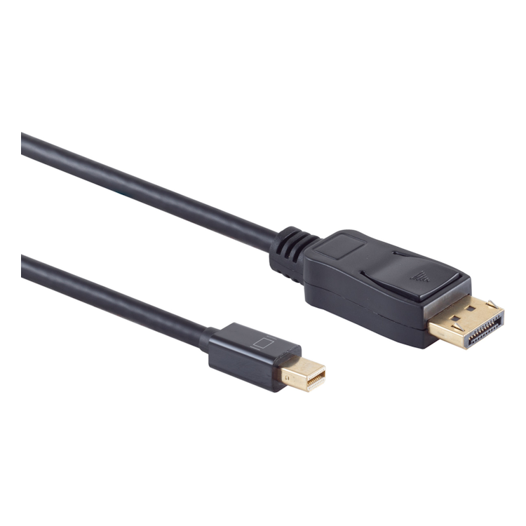 MDP-1.2-DP-2 2 meter mini DisplayPort 1.2 naar DisplayPort kabel - 4K/60 Hz - 100% koper - Maxtrack - Zwart