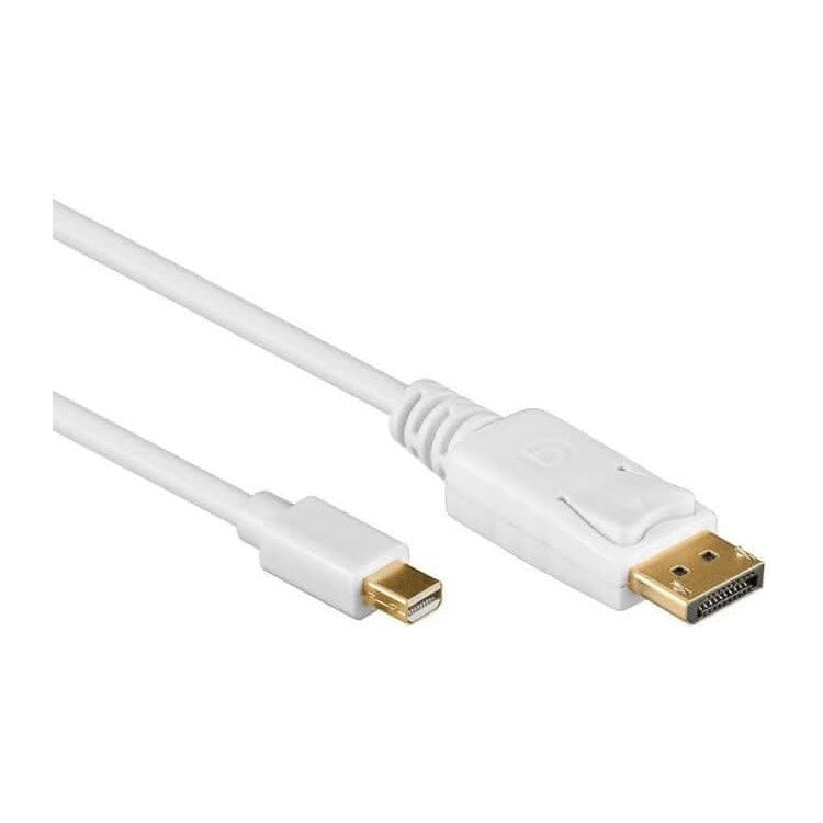 MDP-1.2-DP-W-1 1 meter Displayport 1.2 naar mini Displayport kabel -  4K/60Hz - 100% koper - Wit