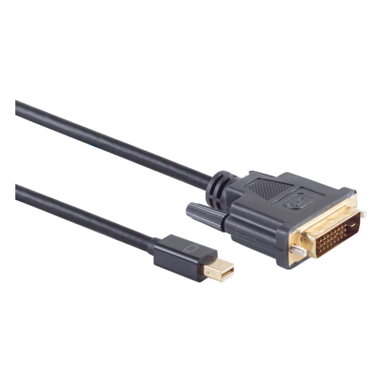 MDP-1.2-DVI-D-1 1 meter mini DisplayPort 1.2 naar DVI-D kabel - 1080p/60Hz - Zwart