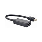 MDP-1.2-HDMI Mini DisplayPort 1.2 naar HDMI 1.3b adapter - 4K 30Hz -15 cm - Zwart