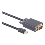 MDP-1.2-VGA-1 1 meter mini DisplayPort 1.2 naar VGA kabel - 1080p/60Hz - Zwart