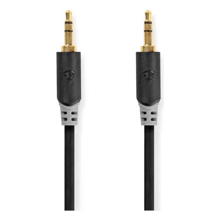 ND-A3.5MM-10 10 meter Jack Stereo Audiokabel - Zwart - Koper - Verguld