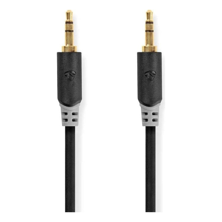 ND-A3.5MM-2 2 meter Jack Stereo Audiokabel - Zwart - Koper - Verguld