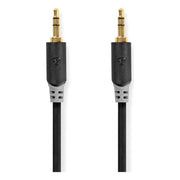 ND-A3.5MM-5 5 meter Jack Stereo Audiokabel - Zwart - Koper - Verguld