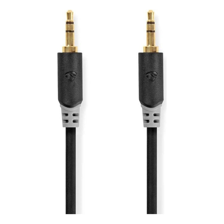 ND-A3.5MM-5 5 meter Jack Stereo Audiokabel - Zwart - Koper - Verguld