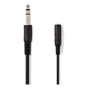 ND-A6.3-MF-2 5 meter Stereo-Audiokabel - 6,35 mm Male naar 6,35 mm Female - Vernikkeld