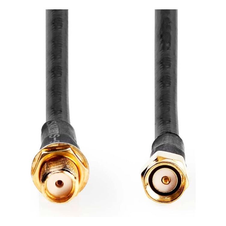 ND-SMAf-SMAm-2x-5 Antennekabel SMA Male - SMA Female - 5 meter - 50 Ohm - Vergulde Contacten - Dubbel Afgeschermd - Zwart