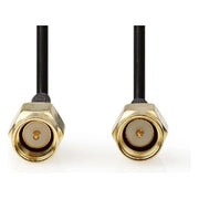 ND-SMAm-SMAm-1x-2 SMA Male naar SMA Male RF-kabel - RG174 - 50 Ohm - 2 meter - Vergulde contacten - Zwart