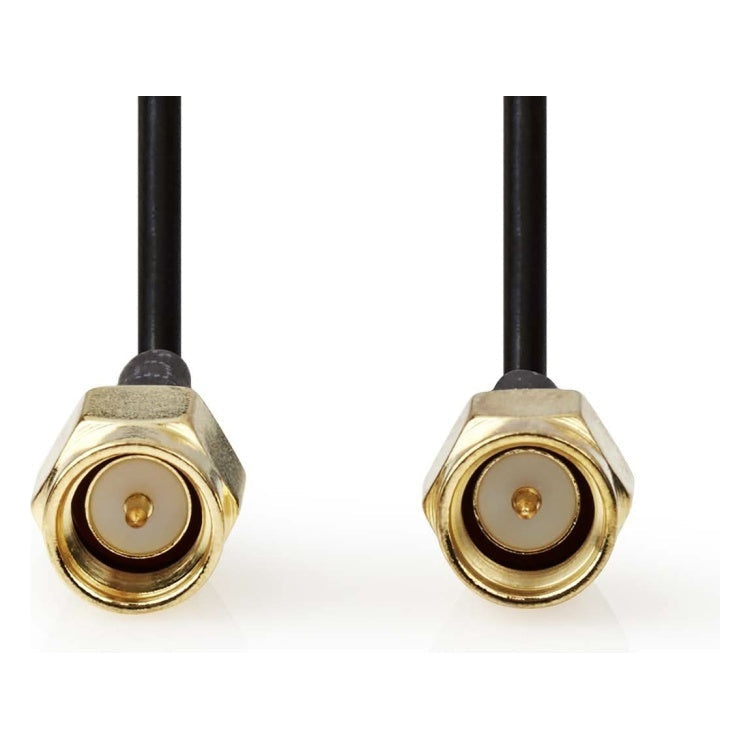 ND-SMAm-SMAm-1x-5 SMA Male naar SMA Male RF-kabel - RG174 - 50 Ohm - 5 meter - Vergulde contacten - Zwart