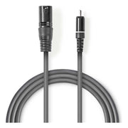 ND-XLR-1CS-3 XLR (mannelijk) naar RCA (mannelijk) Audiokabel - 3 meter - Koperen aders