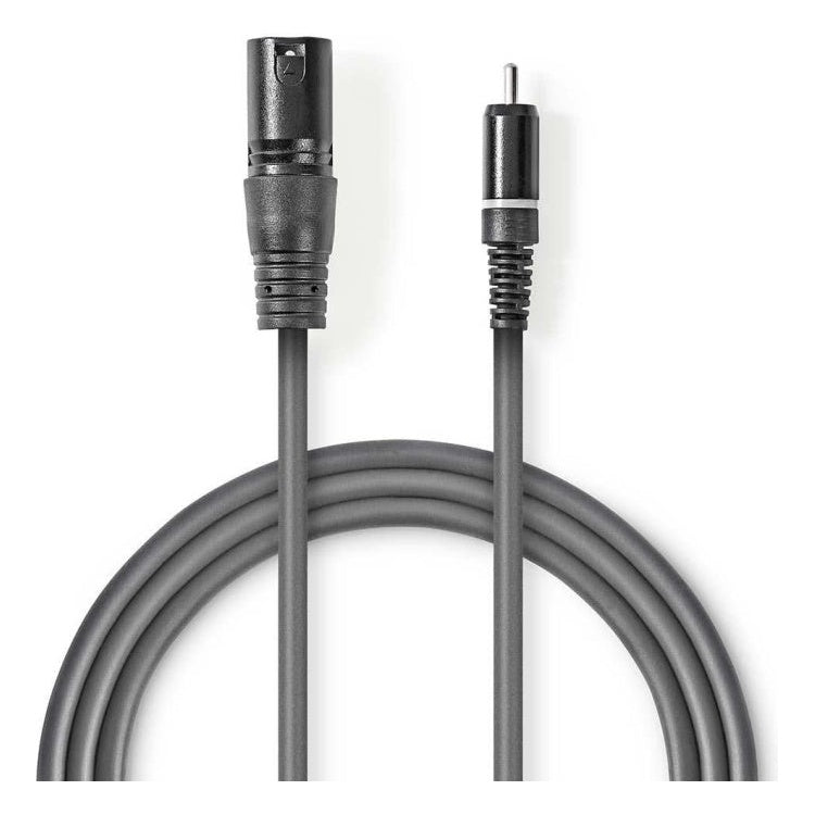 ND-XLR-1CS-3 XLR (mannelijk) naar RCA (mannelijk) Audiokabel - 3 meter - Koperen aders