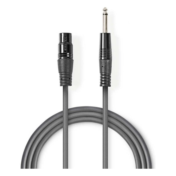 ND-XLR-6.5MN-1.5 XLR (vrouwelijk) - 6,35mm Jack (mannelijk) Mono Audiokabel - 1,5 meter - Koper
